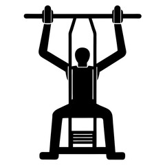 man lifting weights