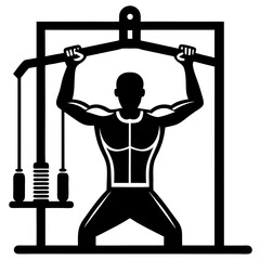 man lifting weights