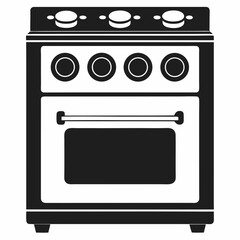 gas stove isolated on white