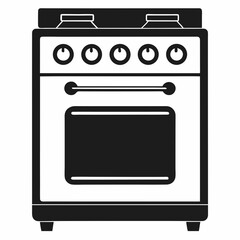 gas stove isolated on white