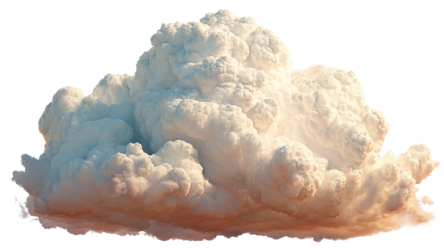 This detailed, isolated cloud formation offers a striking visual effect and depth.