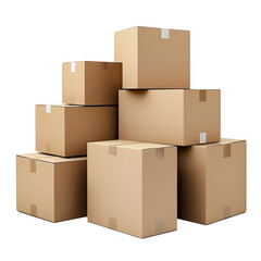 Stack of Cardboard Boxes Delivery Packaging Shipment,