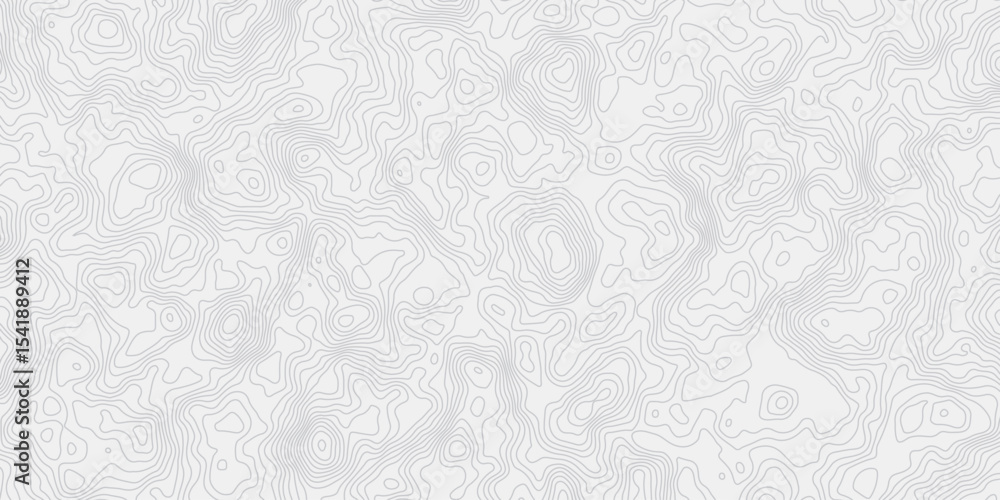 Poster topographic map contours curve line hand-drawn vector pattern wave textures white and gray white bac