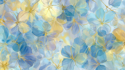 Beautiful transparent blue flower background wallpaper
