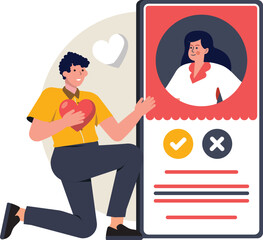 Online Dating and Communication concepts 