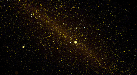 Obraz premium Shimmering Stardust Confetti on Dark Background