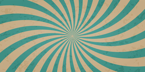 Circus marquee pattern, vintage carnaval background, red circle rays on beige. Abstract bg with grunge texture for poster, flyer, summer holidays. Vector illustration of marquee strip, old paper bg.