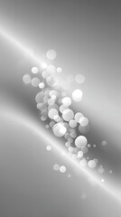 Abstract Monotone White Bokeh Background with Soft Lights