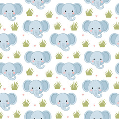 Cartoon Elephant Pattern for Wrapping Paper Design