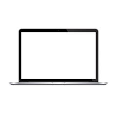 modern laptop on a white background