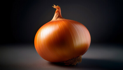 close up view of a single onion food photography
