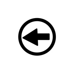 vector illustration of an left arrow