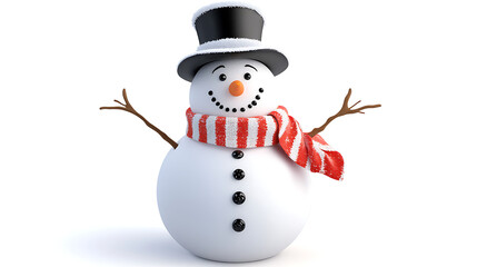 snowman isolated on white background