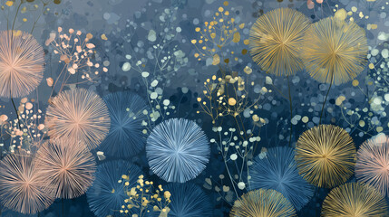 Beautiful transparent blue flower background wallpaper
