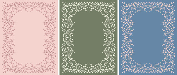 Collection of floral luxury frames, vintage vector borders, corner with ornate swirls. Old pattern for greeting card, wed invitation, menu, royal certificates, graphic design elements, packaging, cove