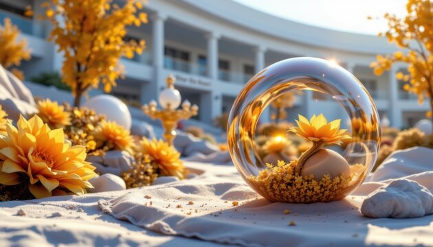 create a high quality 3d rendering of an object in a realistic three dimensional environment using puter generated stereoscopic technology