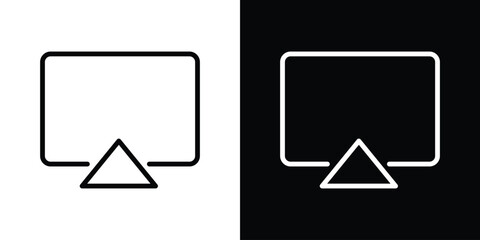 Airplay icon. Graphic Design vector icon. Ui Ux Icons