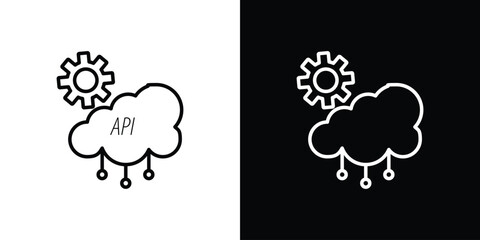 API icon. Graphic Design vector icon. Ui Ux Icons