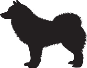 Eskimo dog in silhollouette vector image.eps