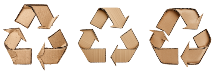 Recycling symbols and environmental awareness in graphic design studio