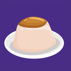 Soft and Silky Japanese Caramel Pudding with Glossy Sweet Topping

