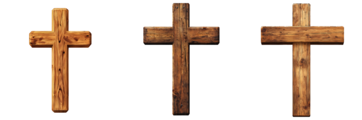 Wooden crosses displayed religious symbolism artistic photography