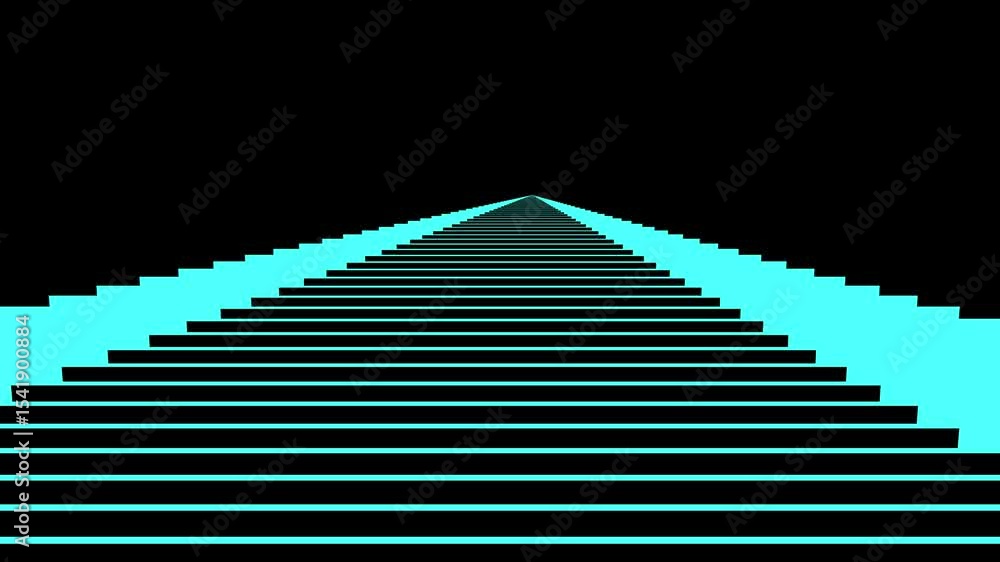 Poster abstract stair shameless video animation.abstract digital pathway loop,animated geometric perspectiv