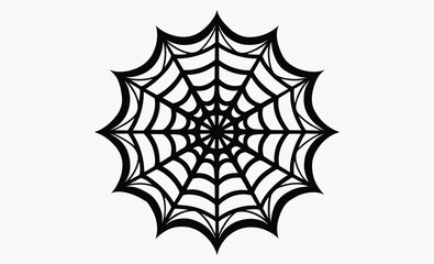 Spider web silhouette, spider with web, halloween creepy vector, spider with web black vector, spider web with a spider silhouette vector. 