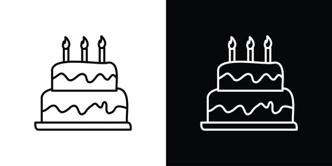 Cake icon. Graphic Design vector icon. Ui Ux Icons