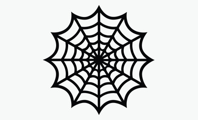Spider web silhouette, spider with web, halloween creepy vector, spider with web black vector, spider web with a spider silhouette vector. 