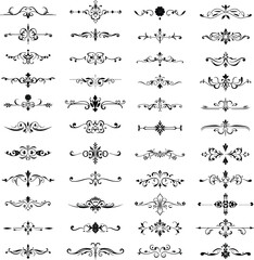 Collection of Decorative Dividers and Flourishes for Elegant Design Elements