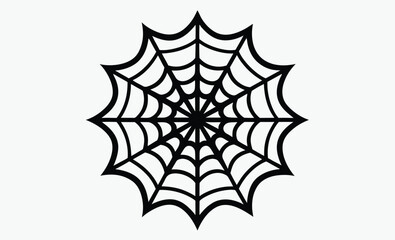 Spider web silhouette, spider with web, halloween creepy vector, spider with web black vector, spider web with a spider silhouette vector. 