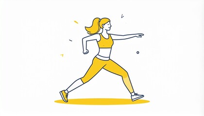 Fototapeta premium girl on a treadmill