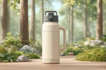 Obraz premium Thermos mockup banner