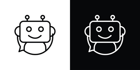 Chatbot speech bubble icon. Graphic Design vector icon. Ui Ux Icons