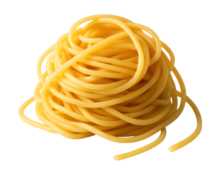 Deliciously Twisted Spaghetti Noodles Perfect for Culinary Creations, Perfectly Isolated on Transparent and White Background