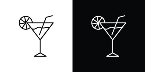 Citrus Martini glass icon. Graphic Design vector icon. Ui Ux Icons