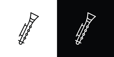 Clarinet icon. Graphic Design vector icon. Ui Ux Icons