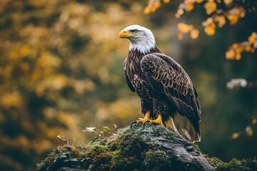 Majestic Bald Eagle Perched a Branch