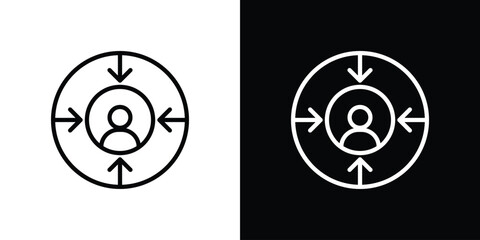 Customer centricity icon. Graphic Design vector icon. Ui Ux Icons