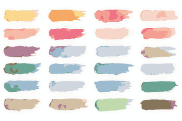 Watercolor Brush Strokes Vector Set