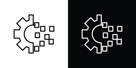 Digital transformation icon. Graphic Design vector icon. Ui Ux Icons