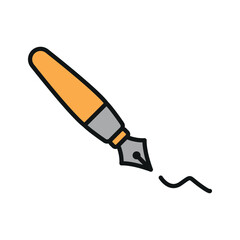 Colored pen with metallic tip and rich tone. Great for office, study, or design visuals.