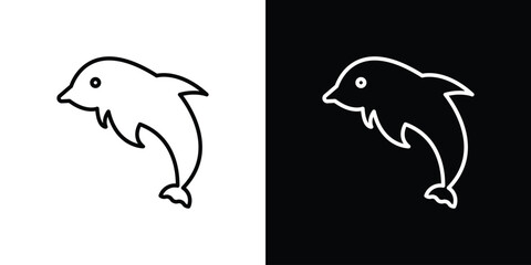 Dolphin icon. Graphic Design vector icon. Ui Ux Icons