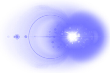 Blue lens flare PNG background
