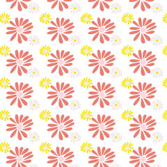 Romantic Pastel Bright Flower Pattern