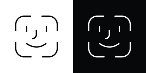 Face id icon. Graphic Design vector icon. Ui Ux Icons