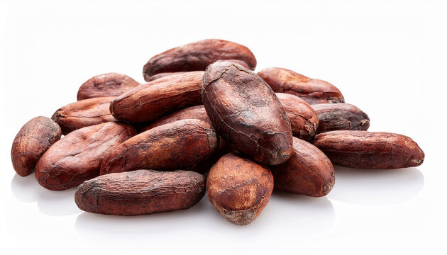 cacao beans isolated on transparent background