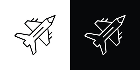 Fighter jet icon. Graphic Design vector icon. Ui Ux Icons