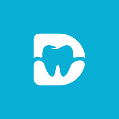 Obraz premium Dental Letter D logo design vector template